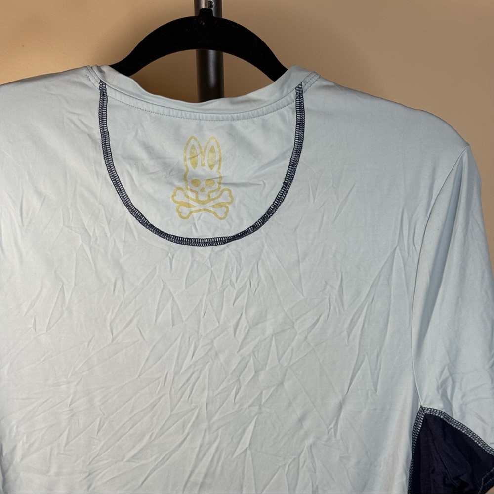 Psycho Bunny Light Blue and Navy Short Sleeve Tee - Picture 5 of 6